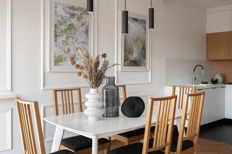 Abstract Art in Dining Room